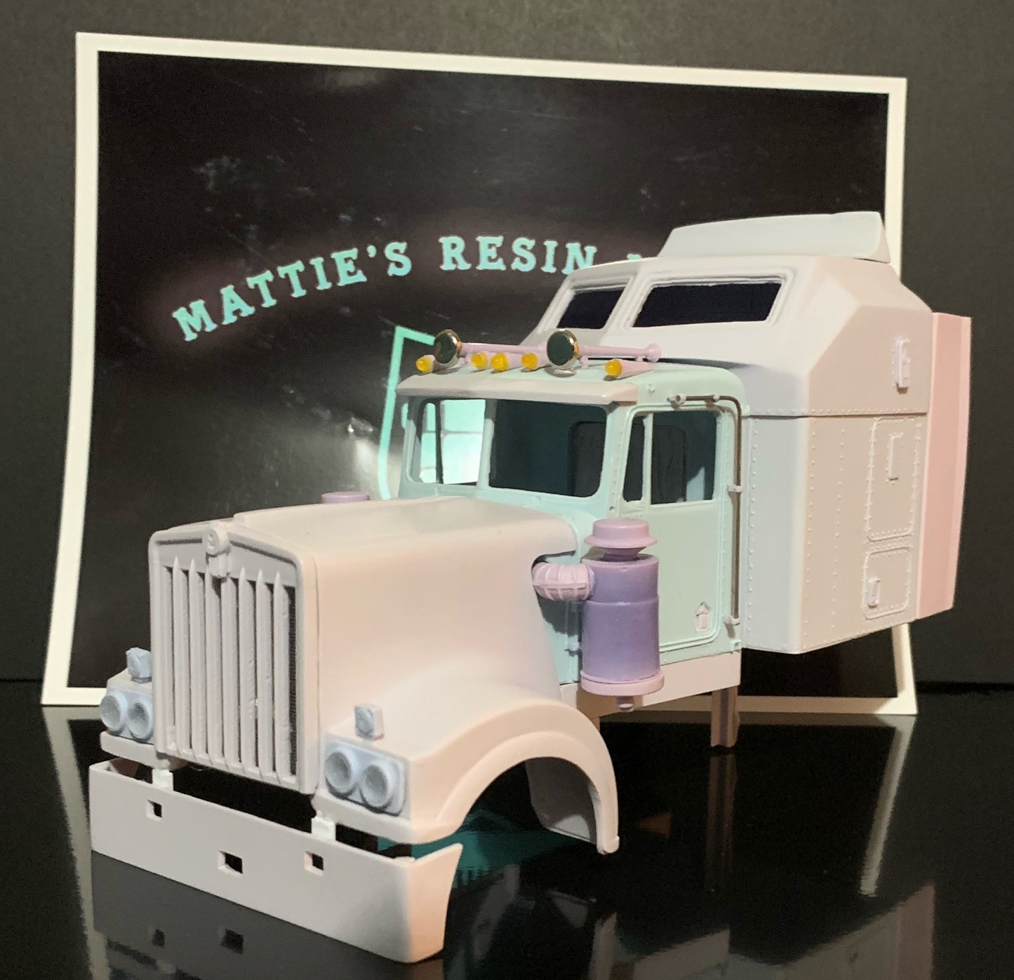 1/25 Kenworth T900 Legend cab kit with 60" Bunk