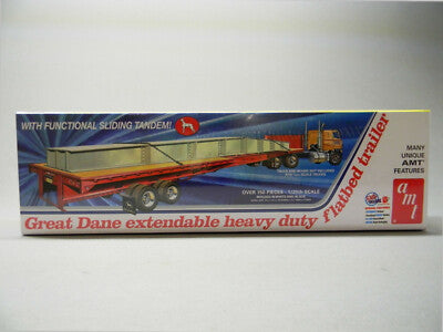 1/25 AMT Great Dane extendable heavy duty flatbed trailer New sealed in box.