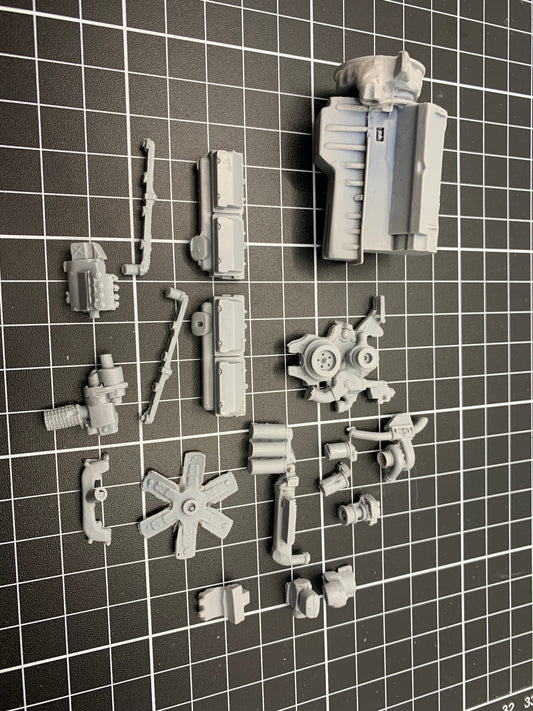 1/25 Mack E9 500Hp V8 engine kit