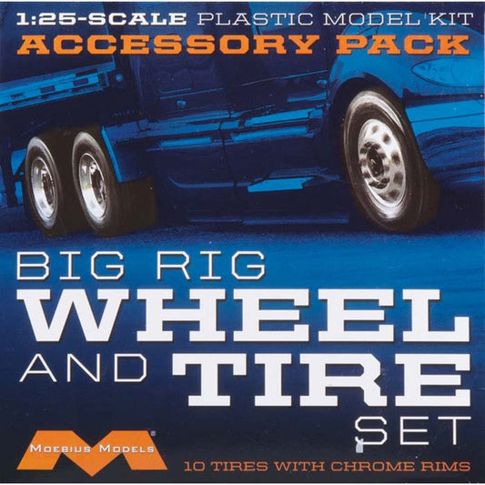 1/25 Moebius Big Rig wheel and tire set new sealed in box