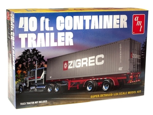 1/24 AMT 40ft container trailer New sealed in box.