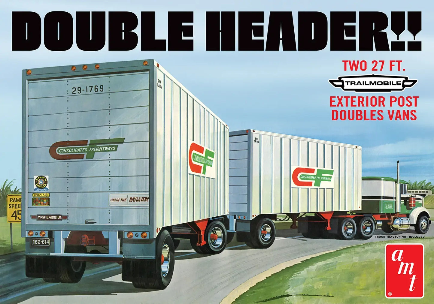 1/25 AMT Double Header trailer set New sealed in box.