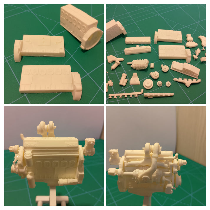 1/25 Detroit Diesel 671TA engine kit – Mattie's Resin Models